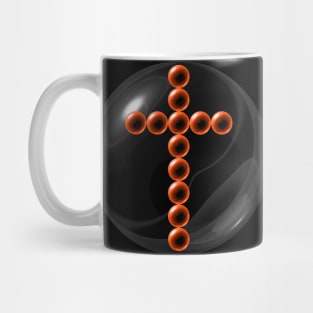 Orange Cross in Glass Ball Mug